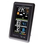 La Crosse Technology 308-1425B-INT Vertical Wireless Color Weather Station with Pressure, Black