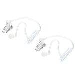 sourcing map Ear Piece Headset Earpiece Agent Secret Earpiece Costume Prop, Replacement Acoustic Tube for 2-Way Radio Audio Headsets, Pack of 2