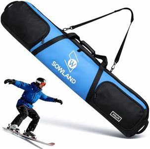 TVDARMO Padded Snowboard for Air Travel, Reinforced Double Snowboard Ski Bag with Pockets Shoulder Strap, Water-Resistant Bag Available Length in 155cm 165cm