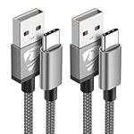 Yosou USB C Charger Cable 2M 2Pack USB A to USB C Type C Charger Fast Charging 3A Lead Braided for Samsung Galaxy S22 S21 S20,Pixel 8 7 6,PS5,Switch