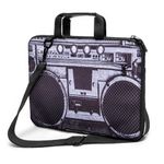 Funky Planet 17 "-17.3" Canvas Strong Laptop Notebook MacBook Bag Handle, Strap Zipper Pocket Protective Funky Planet Bags/Cases (17 Canvas Boombox)