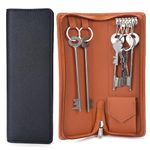 essart Sarvika Collection 32.50cm pack of 2 PU Leather Key Pouch case Wallet Keychain Key pouch holder Men & Women Key Pouch Holder, Durable Bank Locker Key Pouch