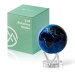 MOVA Globe - Earth at Night Signature (6") | Rotating Globe Powered by Light, No Batteries or Cords | City Lights Satellite Imagery | Unique Gift or Modern Desk Decor