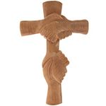 Entwined Hands Wall Cross - The Hands of the Lord - Ideal Confirmation, Christening/Baptism, Ordination Gift Idea - Made From Resin with Wood Effect