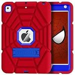 Grifobes iPad Mini Case 5th Generation,iPad Mini 5 Case for Kids,Heavy Duty Protective Shockproof Rugged Case Cover with Kickstand,High Impact Full Body Protective Cover for iPad Mini 5/4 -Red+Blue