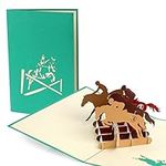 Birthday Card Horse, For Girls, For Daughter, For Sister, For Mum, Congratulations, Winner Card Horse Riding, Hose Racing, Pop Up Card, Greeting card, Birthday cards, F18 NEW