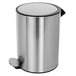 Albert Austin 3L Pedal Bin Kitchen Bin Small Bathroom Bin With Lid Stainless Steel Rubbish Waste Trash Can Bathroom Toilet Bedroom Home Office Pedal Bin Bathroom Bin With Soft Closure Mechanism