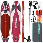 HOEXISUP Inflatable Stand Up Paddle Board, 10ft Paddle Boards for Adults with Premium SUP Paddleboard Accessories & Backpack, Wide Stable Design, Non-Slip Comfort Deck for Beginners & Experts