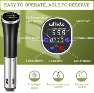 Wancle Sous Vide Cooker, 1100W  – Precision Immersion Circulator, Black