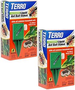 Terro T1812 Outdoor Liquid Ant Killer Bait Stakes - 8 Count (0.25 oz each) (2 Pack)