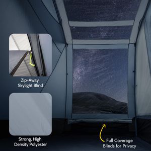 Trail Langley Campervan Driveaway Awning – UPF50+, 5000mm Waterproof, Side Tent with Groundsheet, Windows, Front Canopy, 180-210cm Height