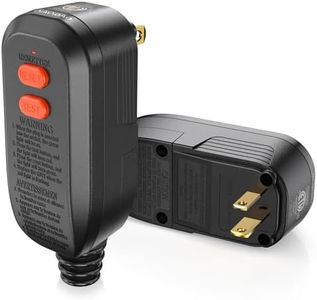 OAONAN GFCI Replacement Plug Assembly Auto Reset 15 Amp 2 Prongs, 5 Years Warranty, Ground Fault Circuit Interrupter Safety Plug for Pressure Washer, Hot Tub, Air Conditioner, Hair Dryer