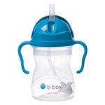 b.box Sippy Cup | Drink from any Angle | Fliptop, Weighted Straw, Leak Proof & Easy Grip | BPA Free, Dishwasher safe | From 6m+ | 240ml/8 oz (Cobalt)