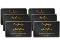 Shea Moisture Soap 3.5 Ounce Bar African Black (Organic) (103ml) (6 Pack)