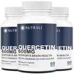 New HIGHEST POTENCY 1200mg QUERCETIN Capsules (2 x 600mg capsules) per serving, Powerful Antioxidant Properties, and Reduce Inflammation. Immune Health and Allergy Relief. Helps regulate Blood sugar levels, Supplement for Women and Men, Non-GMO, Vegan, Gluten Free. 180 Capsules.