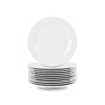 10 Strawberry Street CATERING-12-DINNER-W Catering Pack 10.5" Dinner Plates, Set of 12, Porcelain, White