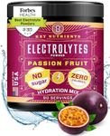 KEY NUTRIENTS Multivitamin Electrolytes Powder No Sugar - Delicious Passion Fruit Electrolyte Powder - Endurance & Energy Supplement - Hydration Powder - No Calories - 90 Servings - Made in USA