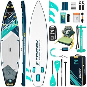 TIDETREK 11'6" Inflatable Stand Up Paddle Boards, Premium SUP Accessories, Non-Slip Comfort Deck for Youth & Adults (Midnight Tide/Kayak Seat)