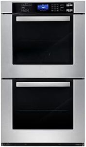 COSMO COS-30EDWC 30 in. Electric Double Wall Oven with 5 cu. ft. Capacity, Turbo True European Convection, 7 Cooking Modes, Self-Cleaning in Stainless Steel