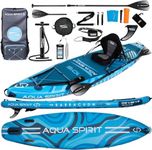 Aqua Spirit Barracuda ISUP/Kayak Inflatable Stand Up Paddle Board 2024 | 10'6x32”x6” | Complete Conversion Kit with Paddle, Backpack and more accessories | Adult Beginner/Expert | 2 Year Warranty