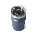 YETI Rambler Cup, Vacuum Insulated Stainless Steel Stackable Cup with Magslider Lid, Navy, 16 oz (473 ml)