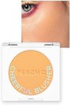 PEACH C Cheerful Blusher | Yellow Orange Blush for Cheeks Powder Makeup | Korean Makeup Creamy Blush Powder | Fine Pigmented Blush | Powder Compact Make Up Blush 0.14 Oz. (03 Mangoful)