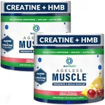 BioTrust Ageless Muscle Builder - Creatine HMB Powder with Vitamin D3 & Betaine - Build & Preserve Naturally Declining Muscle Mass & Strength - Fruit Punch, 60 Servings