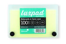 Luxpad 5x3 Assorted Colour Record Cards with Protective Carry Case. Pack Includes 100 Cards and Useful Dividing Tabs