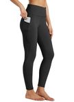 Willit Women's Fleece Lined Leggings High Waisted Winter Thermal Yoga Running Pants with Pockets Black L