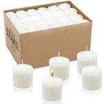 8 Hour White Votive Candles for Weddings Party Spa and Emergency, Set of 72 Small Unscented Bulk Candles for Restaurants and Home Decoration