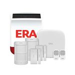 ERA HomeGuard Pro - Home Security Burglar Alarm System - Smart Wireless House Alarm Google & Alexa Compatible - Smartphone Control - Pet Friendly Motion Sensors - Easy Install [8pc Small Home Kit]