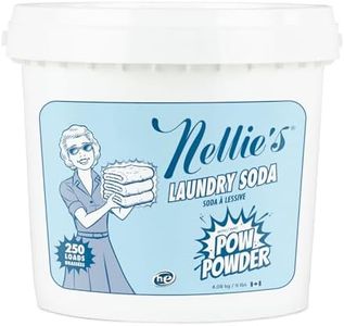 Nellie's Laundry Soda with POW Powder - 250 Loads - Environmentally Conscious Laundry Detergent with Stain-Fighting Active Enzymes - High-Efficiency, Gentle on Skin and Environment - (Made in Canada)