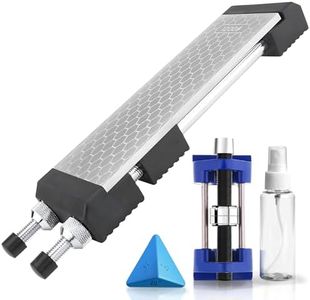 Schaaf Tools Diamond Whetstone Knife Sharpener Complete Kit - Coarse 325/ Fine 1200 Grit, Diamond Sharpening Stone with Non-Slip Base, Chisel Honing Jig & Angle Guide for Knives & Woodworking Tools