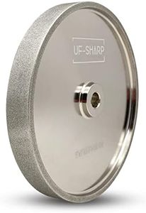 UF-SHARP CBN Grinding Wheel 6 inch 1/2 Arbor 600 Grit, 6" Dia X 1" Wide for Sharpening Woodturning Tools、High Speed Steel Tools，Suitable for All Kinds of 6 inch Bench Grinders（600 Grit）