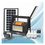 Pick Ur Needs Solar Inverter Emergency Lamp Torch Rechargeable with 3 Individual 6 Volt Led Bulbs & Solar Panel