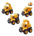 Destonl Exclusive Collection of Construction Farm Tractor Truck Vehicles Pretend Play Set Toy for Kids (3-14 Years, 4 Pieces) (210-8 Excavator)