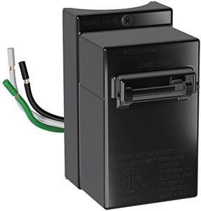 Solus SCO-930BK 120V Grounded Convenience Electrical Outlet w/Rain Shield for Outdoor Lamp Post and Poles, Energy Saving and Weather Resistant, ETL Listed