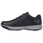 Skechers Men's Elite 5 Arch Fit Waterproof Golf Shoe Sneaker, Black/Gray Spiked, 10 Wide