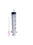 ZMA Disposable Plastic Refill Syringe Size 10ml 20ml with Pink Blunt Tip Needle for Laboratory, Industrial and Other Uses of Experiments (20ml, Pack of 5)