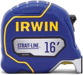 Irwin Strait-LINE Tape Measure, 16 ft, Includes Retraction Control, for All Your Measuring Needs (IWHT39391S)