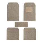 iWagon- Universal Grass Mat (Set of 5, Beige & Brown) | Polyvinyl Chloride | for Passenger Car