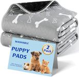Baodan Puppy Pads Washable, 2 Pack Reusable Puppy Training Pads, Super Absorbent Waterproof Dog Mat Pee Pads for Dogs, Fast Drying Training Pads for Home, Car, Travel - 90x60 cm