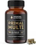 Ancestral Nutrition Primal Multi Grass Fed Beef Organs Capsules - Iron Supplement for Men, Women | Immunity and Body Wellness | 100% Hormone, Antibiotic & GMO Free - 120 Capsules, Unflavoured