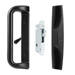 House Guard Black Patio Door Handle Set with Mortise Lock,Suitable for Replacement Sliding Doors Lock 3-15/16”Screw Hole Spacing.Choices That Add a Unique to Your Patio Glass Sliding Door.