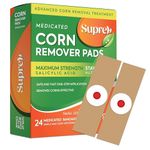 Small Corn Removal for Feet & Toes: Corn and Callus Remover for Feet with 40% Salicylic Acid, One Step Feet Corn Remover Pads 24 Packs.