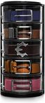 ELYPRO Premium Acrylic Belt Organizer - Sleek, Multi-Functional Storage for Belts, Jewelry, Makeup & Hair Accessories - Transparent, Rotating Drawers, Stackable & Wall-Mountable Design