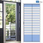 Custom Cut to Size,[ Blue, W xH (inch)], Aluminum Retractable Front Screen Door net,Fiberglass mesh with alumium, Mosquito Screens I Bug Net for Doors (W 40 x H 83(inch), Normal)