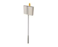 Joseph Joseph CleanTech Wall-mounted Adjustable Long Handle Broom Sweeper with Dust-shield Storage, Indoor Sweeping Floor Brush with Soft Bristles and Comb