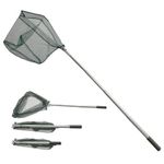 Telescopic Folding Fishing Landing Net,1.55m Stainless Steel Pole,Collapsible Extensible Long Handle,Triangular Net,For Bird Fish Catch,Aquarium,Ponds Floating Objects,Carp Trout