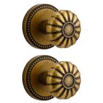 SORWDUERM Antique Brass Door Knob Dummy Door Knobs Interior Dummy Door Handle Single Sided Decorative,Zinc Alloy 2 Pack